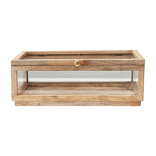 Load image into Gallery viewer, Wood and Glass Display Box with Lid